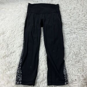 Lululemon Mix & Mesh Crop *21" Black / Chirasu Black / Black